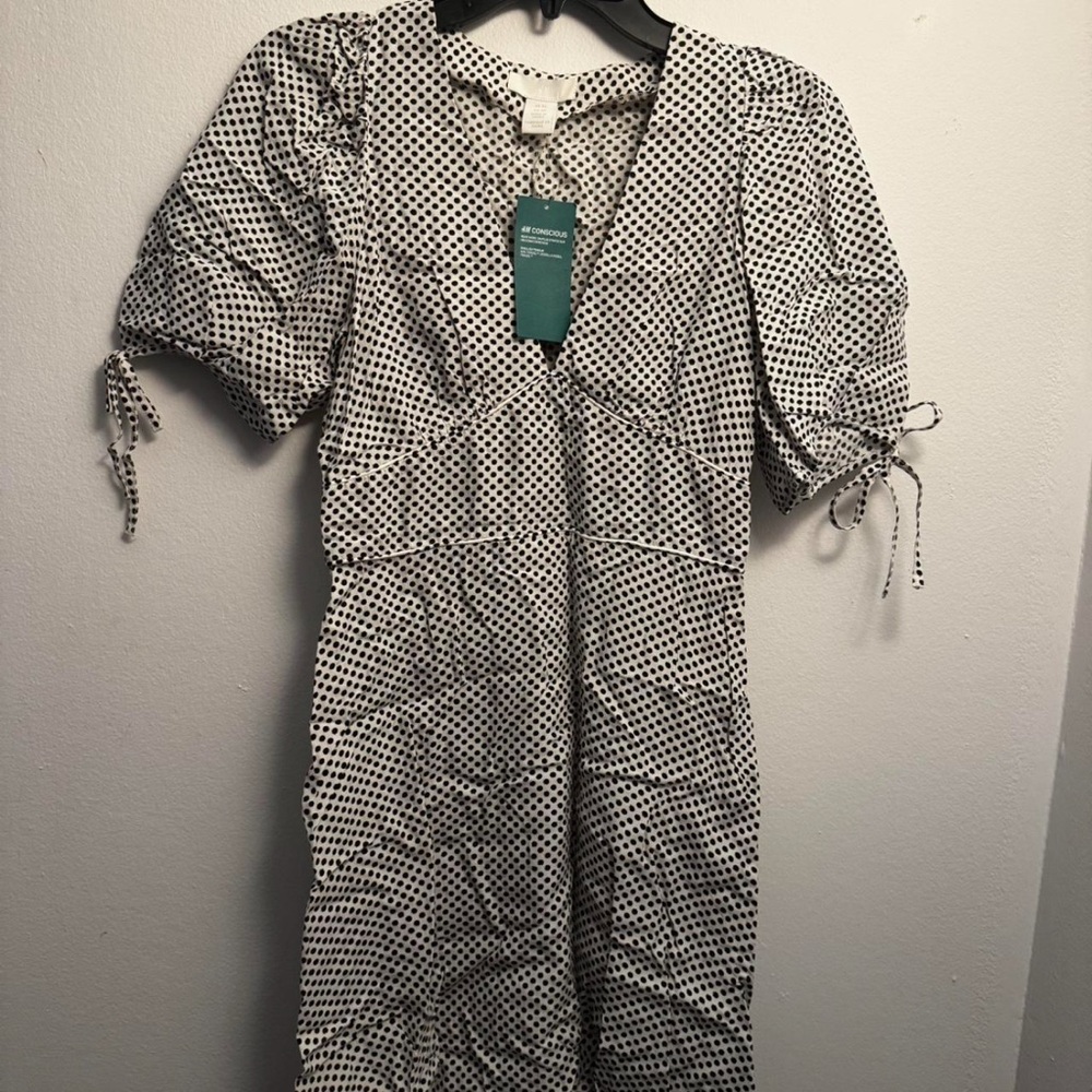 H&M Monochrome Polka Dot Dress